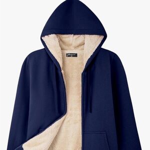 Woman’s Navy Blue Hooded Jacket XS